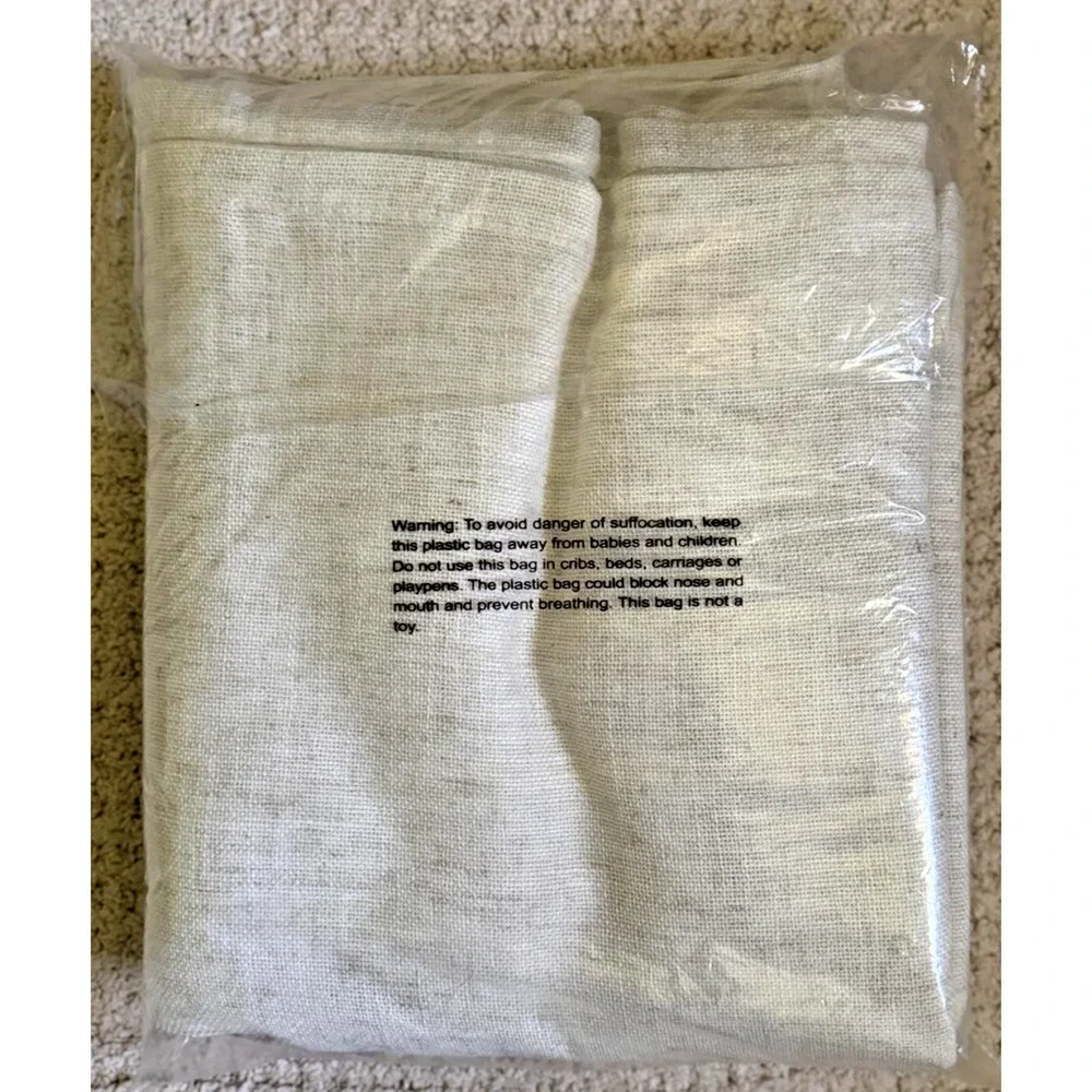 Haze Sheer Curtains Linen Blend Look 52x96 Panel Pair Light Filtering New